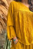 Kiti Paisley Damask Artist Smock Tumeric